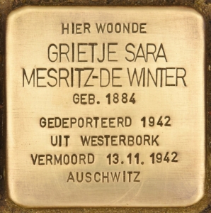 Stolperstein_für_Grietje_Sara_Mesritz-de_Winter_(Middelharnis)